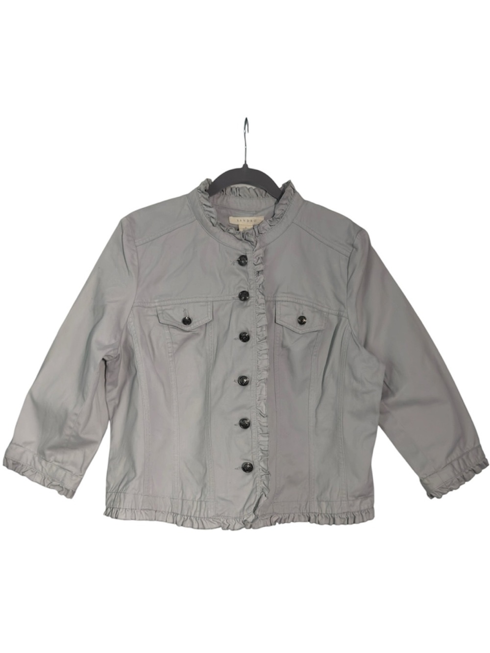 Sandro Ruffle-Trim Jacket